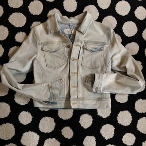 7 For All Mankind Classic Washed Denim Jacket womens Small EUC